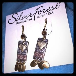 🦋 Heart Earrings - Rose Gold, Copper & Silver